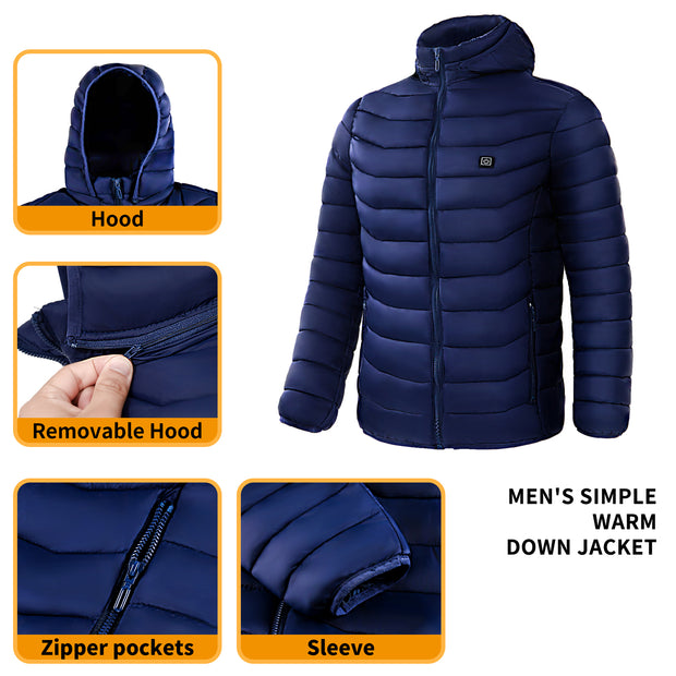Heated Puffer Jacket with 9 Heat Zones